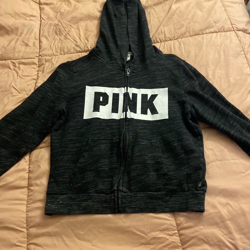 Pink zip up hoodie 😍